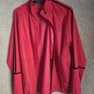 Nike Women's Red and Black Bomber Jacket